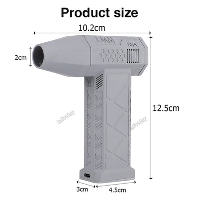 RhodesDavis Mini Turbo Jet Fan 130000RPM Wind Speed 52M/S Brushless Motor Handheld Duct Fan High-Performance Cyclone Turbo Electric Blower