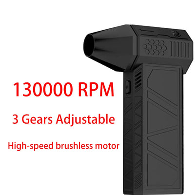 RhodesDavis 130000RPM Turbo Fan Silent High Power Jet Fan Speedy Brushless Motor Air Duster Type-C PD Fast Recharging Dust Blower Air Blower