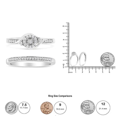 RhodesDavis Eternal Swirl Diamond Bridal Set in Sterling Silver