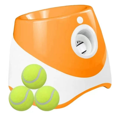 RhodesDavis Automatic Dog Tennis Launcher - Interactive Mini Tennis Throwing Machine for Pets, Rechargeable Catapult Toy