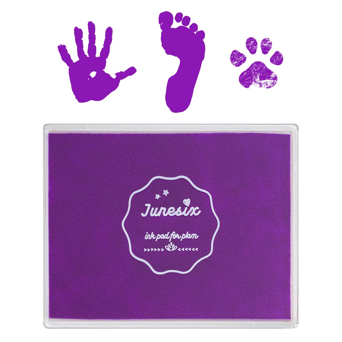 RhodesDavis Washable Non-Toxic Ink Stamp Pad for Baby Footprints and Handprints, 5x4 inches, Sky Blue