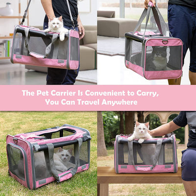 RhodesDavis Pet Carrier for Large and Medium Cats, Soft-Sided Pet Carrier for Big Medium Cats and Puppy Dog Carriers Cat Carriers, Pet Privacy Protection Travel Carrier