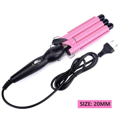 RhodesDavis Professional Hair Curling Iron Ceramic Triple Barrel Hair Curler Irons Hair Wave Waver Styling Tools Hair Styler Wand