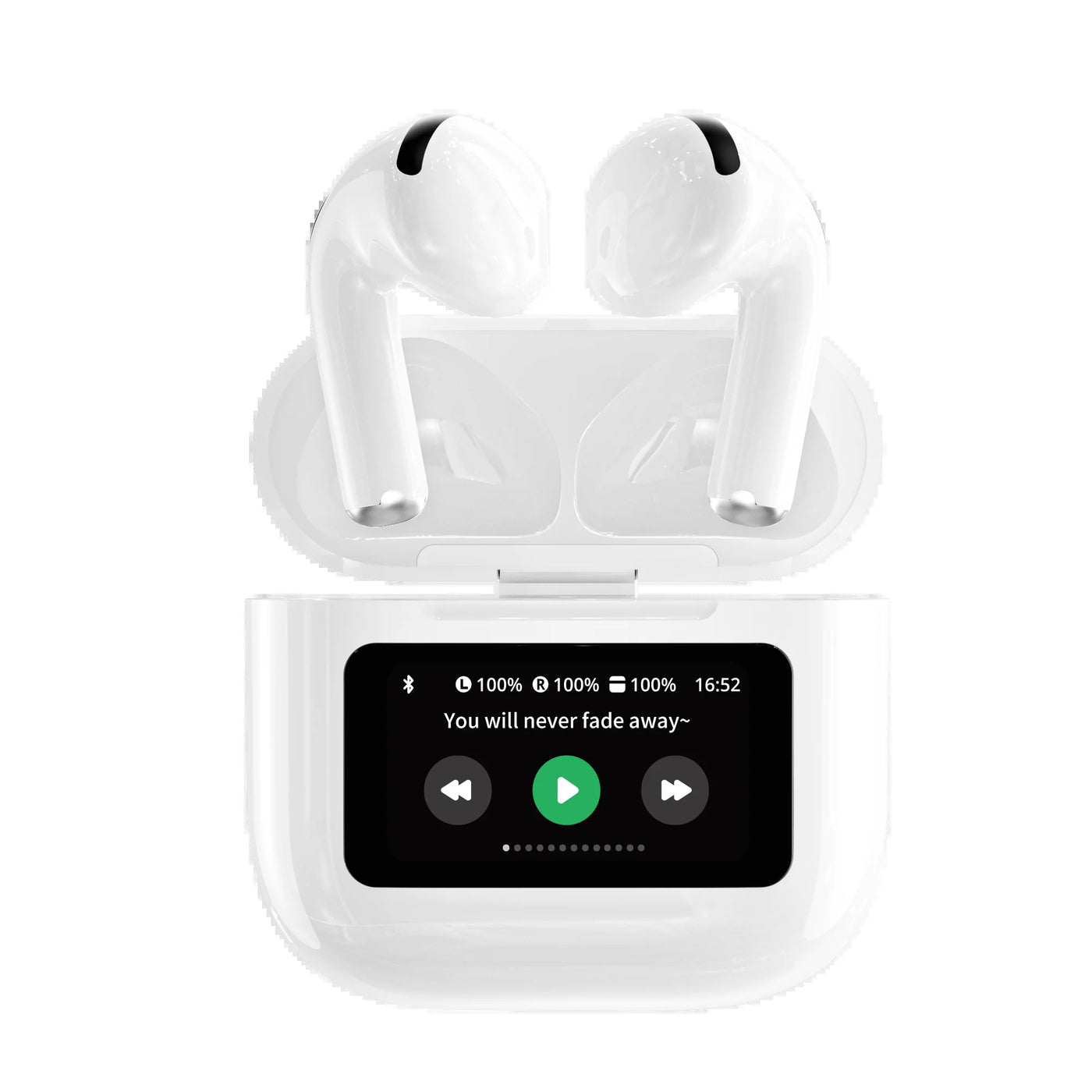 RhodesDavis A12 Pro ENC Noise Cancellation Earphone TWS Wireless Earbuds with Touch Control LCD Screen Equalizer Super Bass Premium Sound