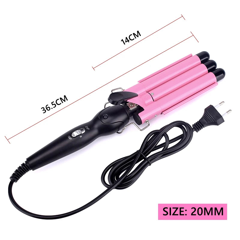 RhodesDavis Professional Hair Curling Iron Ceramic Triple Barrel Hair Curler Irons Hair Wave Waver Styling Tools Hair Styler Wand