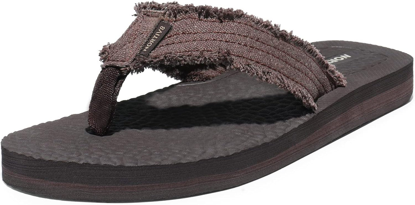 RhodesDavis Men's Lightweight Comfortable Thong Flip Flops for Beach Wear