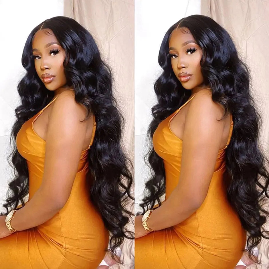 RhodesDavis Wear Go Glueless Wig 180% Body Wave Transparent Lace Front Human Hair Wigs for Women 4X4 Pre-Cut Preplucked Lace Closure Wig