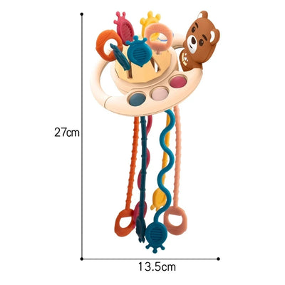 RhodesDavis Baby Montessori Toys Pull String Sensory Toys Baby 6 12 Months Silicone Develop Teething Activity Toys for Kids Educational Toys