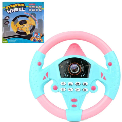 RhodesDavis Infant Shining Eletric Simulation Steering Wheel Toy with Light Sound Kids Early Educational Stroller Steering Wheel Vocal Toys