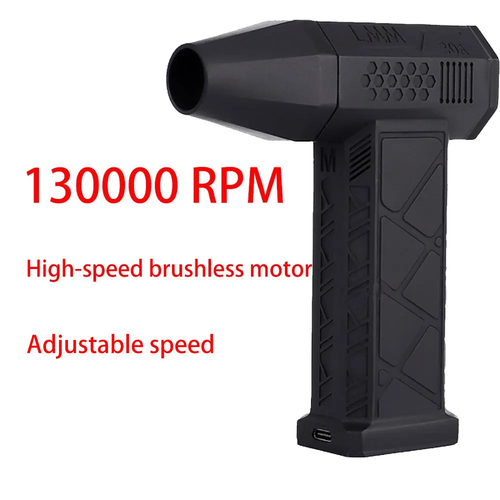 RhodesDavis 130000RPM Turbo Fan Silent High Power Jet Fan Speedy Brushless Motor Air Duster Type-C PD Fast Recharging Dust Blower Air Blower