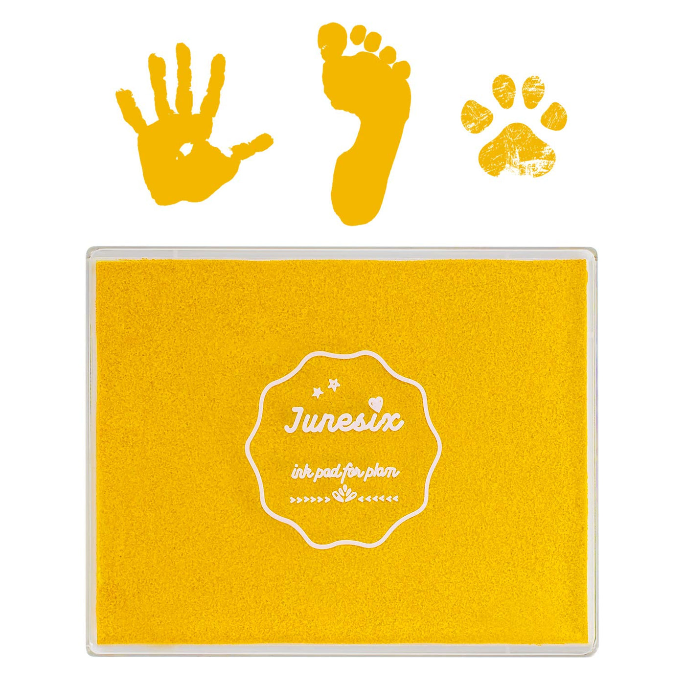 RhodesDavis Washable Non-Toxic Ink Stamp Pad for Baby Footprints and Handprints, 5x4 inches, Sky Blue