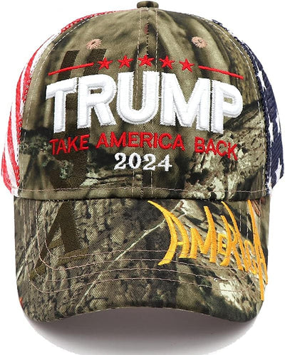 RhodesDavis Trump 2024 Hat, Donald Trump 2024 Cap Take America Back MAGA USA Embroidery Adjustable Baseball Cap