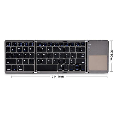 RhodesDavis Wireless Folding Keyboard Bluetooth Keyboard with Touchpad for Windows, Android, Ios,Phone,Multi-Function Button Mini Keyboard