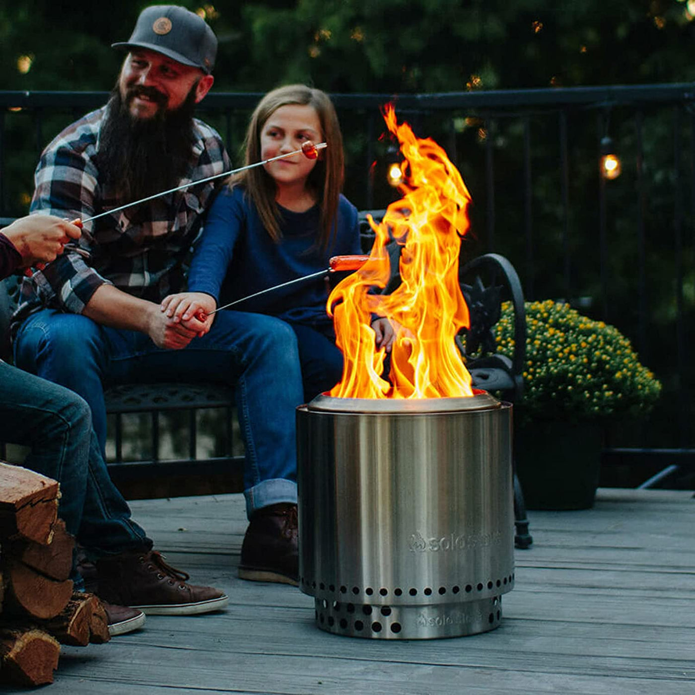 RhodesDavis Ranger Stand - Premium 304 Stainless Steel, Heat-Resistant Portable Elevated Fire Pit Accessory for Safe Deck and Camping Use - Perfect for Smokeless Fire Pits and Outdoor Fireplaces