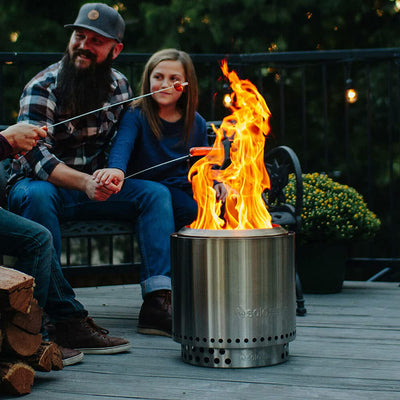 RhodesDavis Ranger Stand - Premium 304 Stainless Steel, Heat-Resistant Portable Elevated Fire Pit Accessory for Safe Deck and Camping Use - Perfect for Smokeless Fire Pits and Outdoor Fireplaces