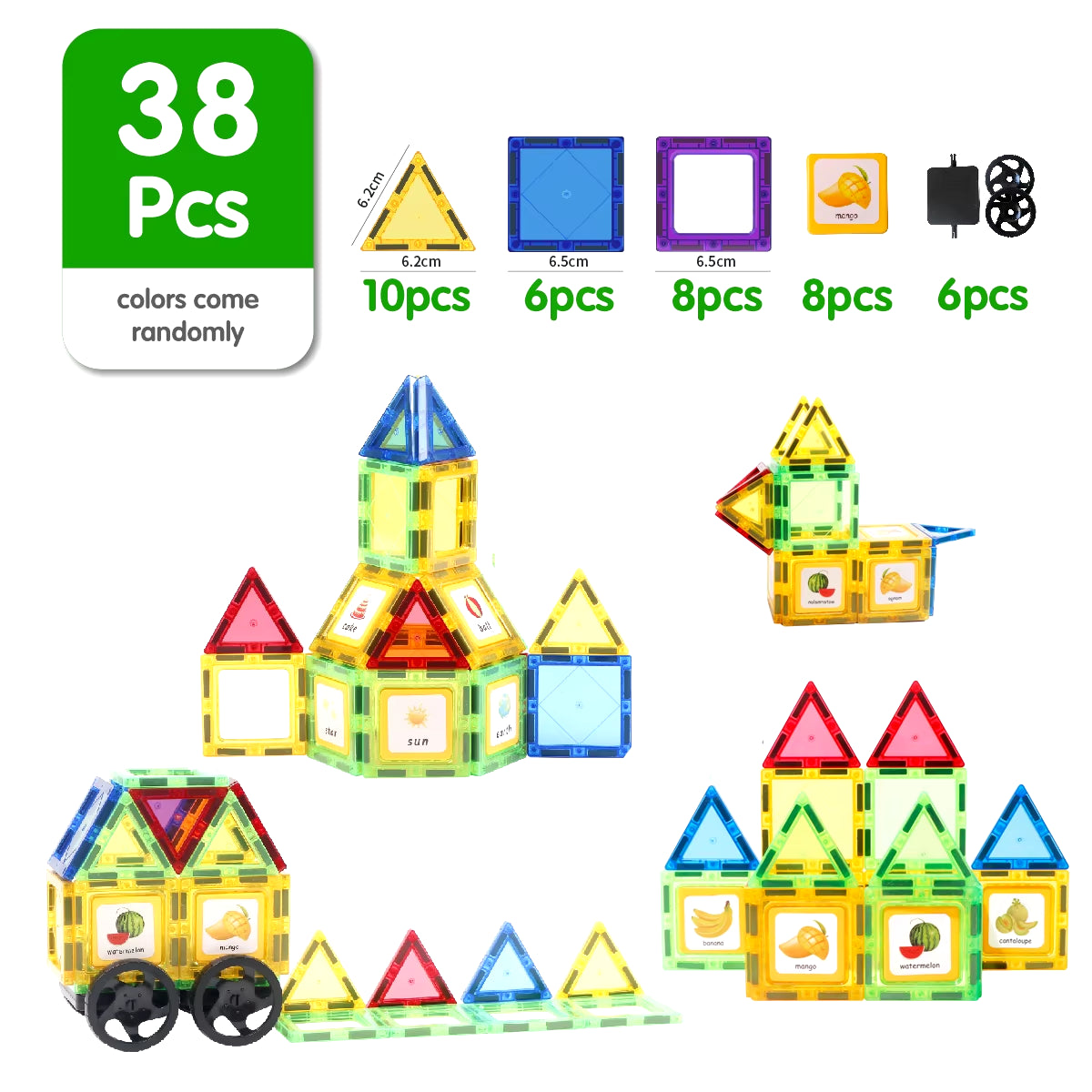 RhodesDavis Magnetic Building Blocks Construction Set Magnet Tiles Children Montessori Educational Game Toys for Kid Boy Girl Gift