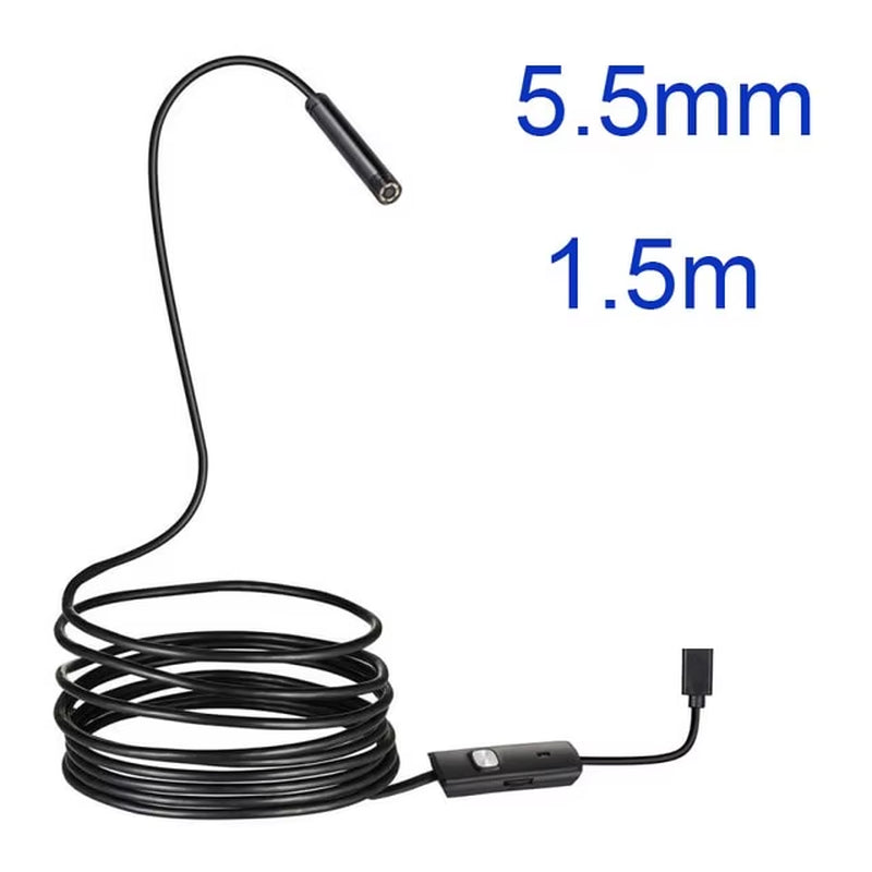 RhodesDavis 5.5 7MM Android Endoscope 3 in 1 Usb/Micro Usb/Type-C Borescope Inspection Camera Waterproof for Smartphone