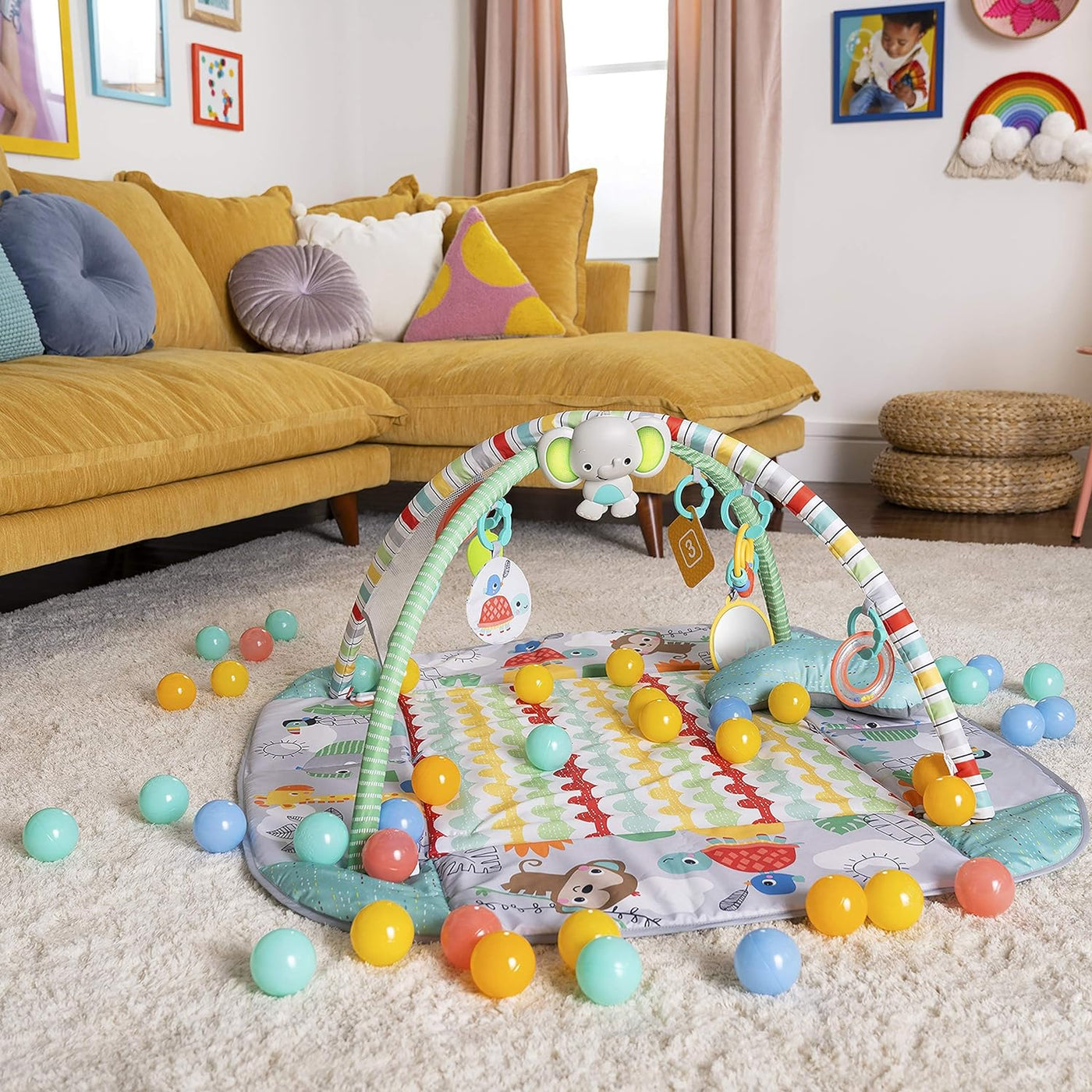 RhodesDavis 5-in-1 Convertible Jumbo Play Mat and Ball Pit