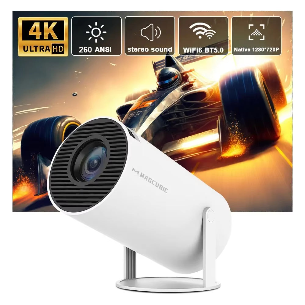 RhodesDavis Projector HY300 Pro 4K Android 11 Dual Wifi6 260ANSI Allwinner H713 BT5.0 1080P 1280*720P Home Cinema Outdoor Projetor