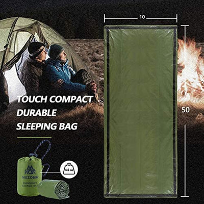 RhodesDavis Emergency Sleeping Bag Survival Bivy Sack Use as Emergency Blanket Lightweight Survival Gear for Outdoor Hiking Camping Keep Warm after Earthquakes, Hurricanes and Other Disasters