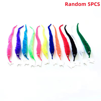 RhodesDavis 5/10/15Pcs Novelty Funny Props Caterpillars Seahorse Elf Magic Worm Twisty Christmas Halloween Wizard Weird Tricks Toy Kid Gifts