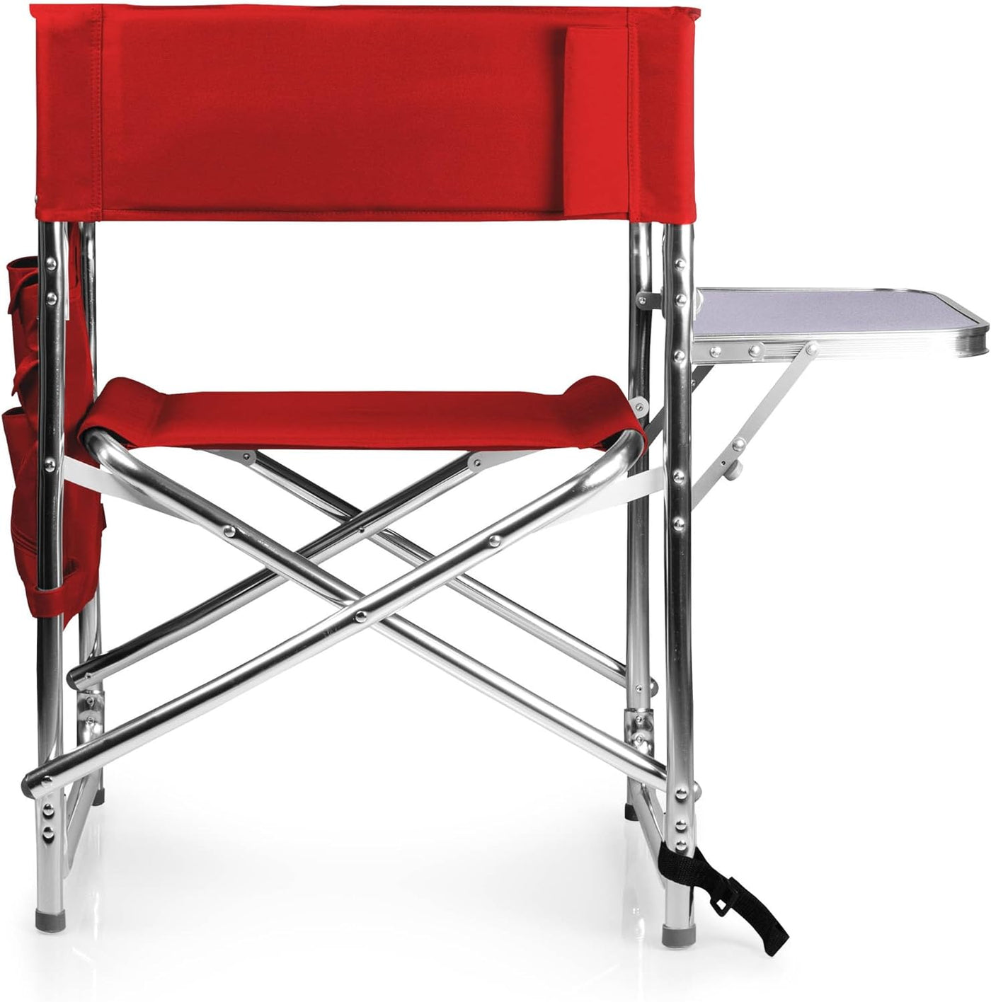 RhodesDavis Sports Chair with Side Table, Camping Chair, Beach Chair, Camp Chair for Adults (Red)