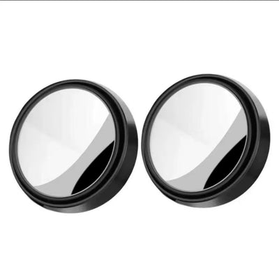 RhodesDavis 2Pcs 360 Degree Adjustable Blind Spot Mirror Car Auxiliary Rearview Convex Mirror round Frame Wide Angle Mirrors for Car Reverse