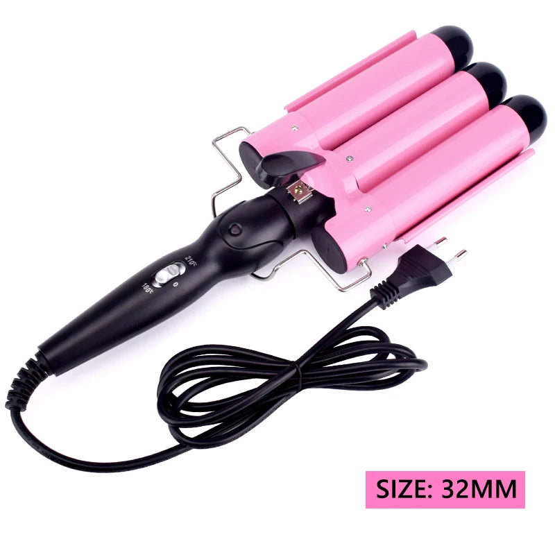 RhodesDavis Professional Hair Curling Iron Ceramic Triple Barrel Hair Curler Irons Hair Wave Waver Styling Tools Hair Styler Wand