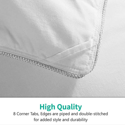 RhodesDavis Premium King Size Down Alternative Comforter, Ultra-Soft All-Season Duvet Insert, 39Oz Hotel Collection with Medium Warmth (106x90, White)