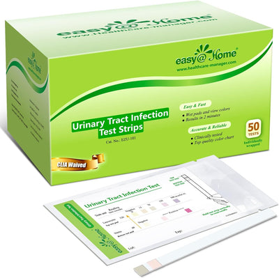 RhodesDavis Urinary Tract Infection Test Strips - 10 Individual Pouches, FSA Eligible UTI Urine Testing Kit for Leukocytes and Nitrite Detection (UTI-10P)