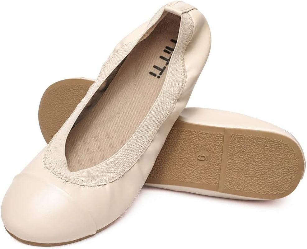 RhodesDavis Women's Classic Round Toe Ballet Flats - Casual Comfort Slip-On Soft Walking Shoes