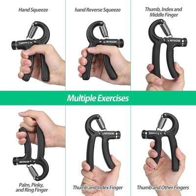 RhodesDavis Grip Strength Trainer, Hand Grip Strengthener, Adjustable Resistance 22-132Lbs (10-60Kg), Forearm Strengthener, Perfect for Musicians Athletes