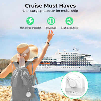 RhodesDavis Cruise Essentials 2024,Cruise Ship Essentials with USB Ports,4ft Wrapped Travel Power Strip,2 Outlets 3 USB Ports (1 USB C)Non Surge Protector for Cruise Ship,Travel,Hotel,Cruise Essentials Must Haves