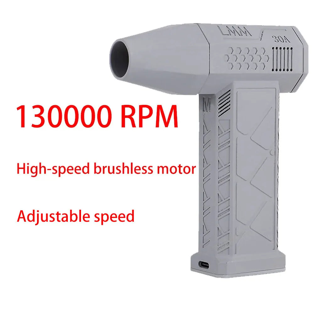 RhodesDavis 130000RPM Turbo Fan Silent High Power Jet Fan Speedy Brushless Motor Air Duster Type-C PD Fast Recharging Dust Blower Air Blower