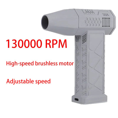 RhodesDavis 130000RPM Turbo Fan Silent High Power Jet Fan Speedy Brushless Motor Air Duster Type-C PD Fast Recharging Dust Blower Air Blower