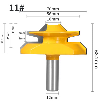 RhodesDavis 1PC 45° Degree Lock Miter Router Bit Woodworking Milling Cutter for Wood Tools