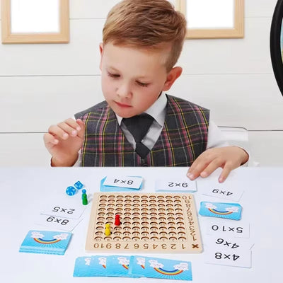 RhodesDavis Montessori Multiplication Wooden Board Game Kids Learning Educational Toys 99 Multiplication Table Math Addition Teaching Aids