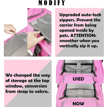 RhodesDavis Pet Carrier for Large and Medium Cats, Soft-Sided Pet Carrier for Big Medium Cats and Puppy Dog Carriers Cat Carriers, Pet Privacy Protection Travel Carrier