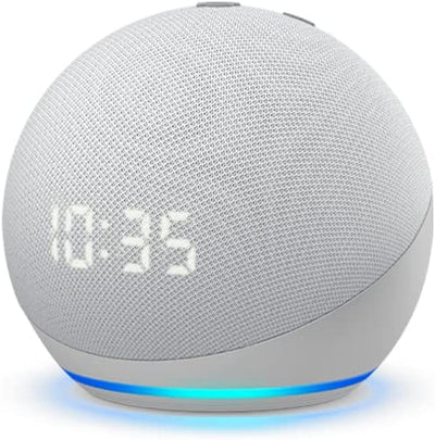 RhodesDavis Echo Dot (4Th Gen) | Smart Speaker with Clock and Alexa | Glacier White