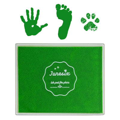 RhodesDavis Washable Non-Toxic Ink Stamp Pad for Baby Footprints and Handprints, 5x4 inches, Sky Blue