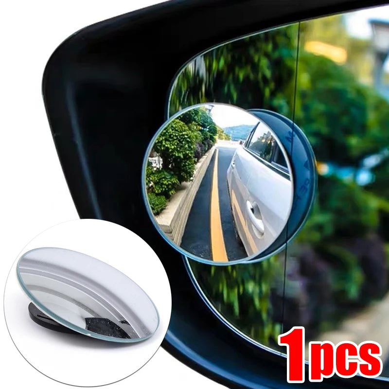 RhodesDavis 360 Degree Car Blind Spot Rear View Mirror Wide Angle Adjustable Small round Mirror Car Reverse Auxiliary Rearview Convex Mirror