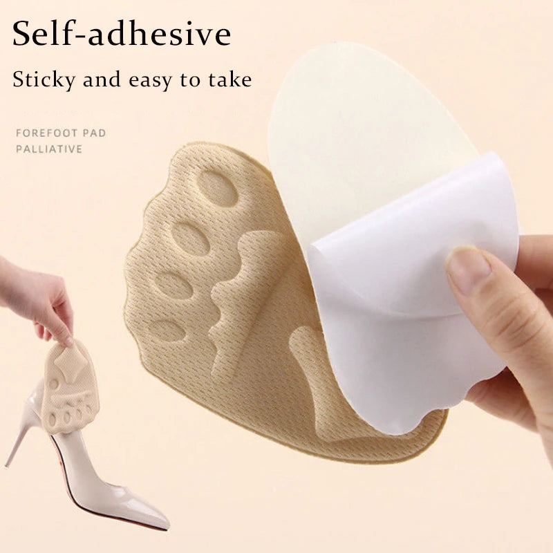 RhodesDavis Women High Heel Forefoot Pad for Shoes Insert Half Insoles Plantar Fasciitis Pain Relief Comfortable Foot Care Massaging Toe Pad