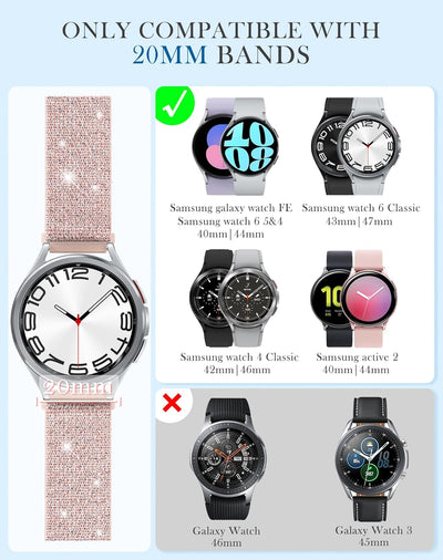 RhodesDavis Adjustable Breathable Elastic Fabric Bands for Samsung Galaxy Watch