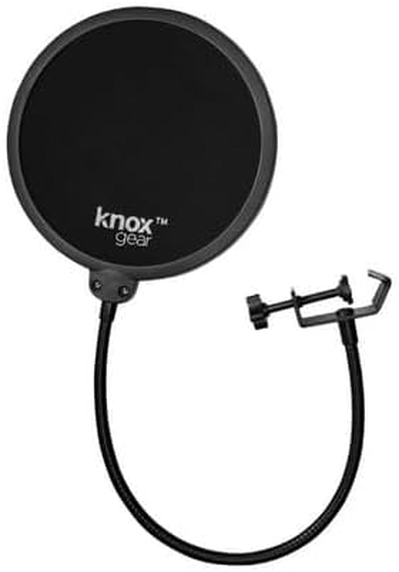 RhodesDavis Yeti USB Microphone Bundle in Blackout with Knox Gear Headphones and Pop Filter (3-Piece Set)