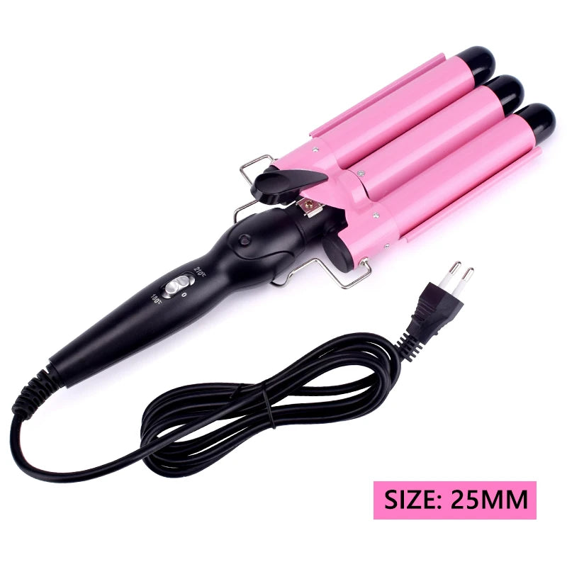 RhodesDavis Professional Hair Curling Iron Ceramic Triple Barrel Hair Curler Irons Hair Wave Waver Styling Tools Hair Styler Wand