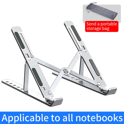 RhodesDavis Aluminum Alloy Laptop Holder Stand Adjustable Foldable Portable for Notebook Computer Bracket Lifting Cooling Holder Non-Slip