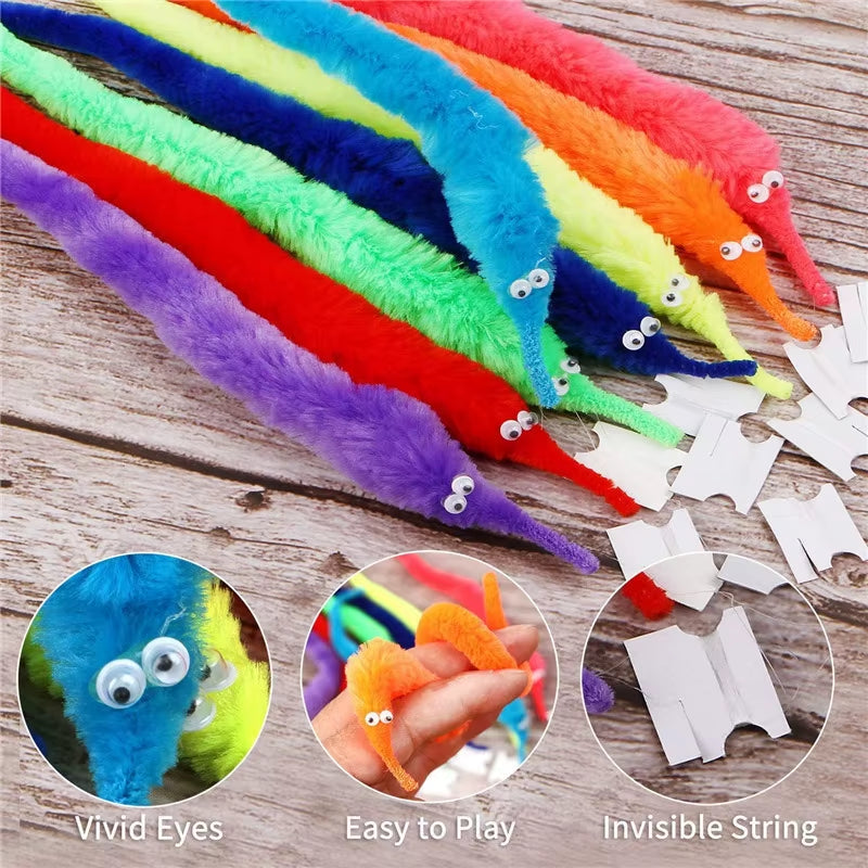 RhodesDavis 5/10/15Pcs Novelty Funny Props Caterpillars Seahorse Elf Magic Worm Twisty Christmas Halloween Wizard Weird Tricks Toy Kid Gifts