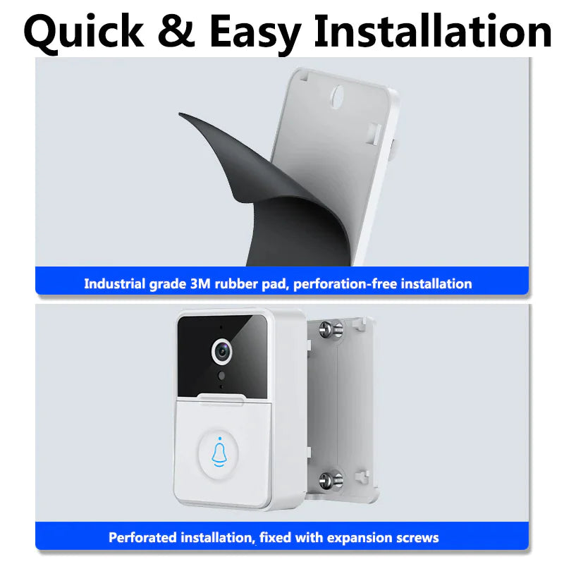 RhodesDavis Wireless Security Smart WiFi Doorbell Intercom Video Camera Door Ring Bell Chime