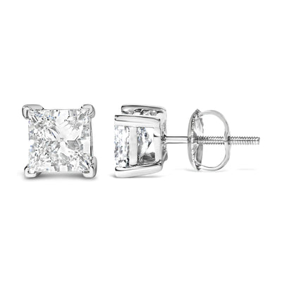 RhodesDavis Regal 14K White Gold Princess Diamond Studs