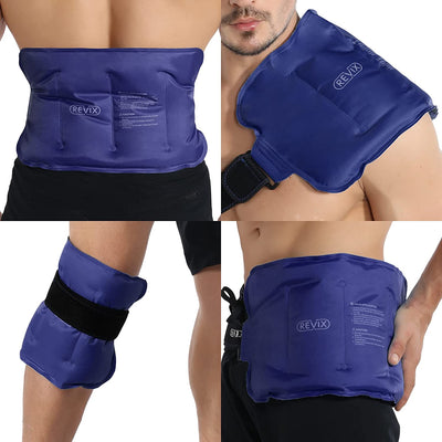 RhodesDavis Ice Pack for Injuries Reusable Gel for Lower Back Pain Relief, Cold Packs for Back Shoulder, Hip, Wrap around Entire Knee, Cold Compress Reduce Swelling, Bruises,16 × 9 "